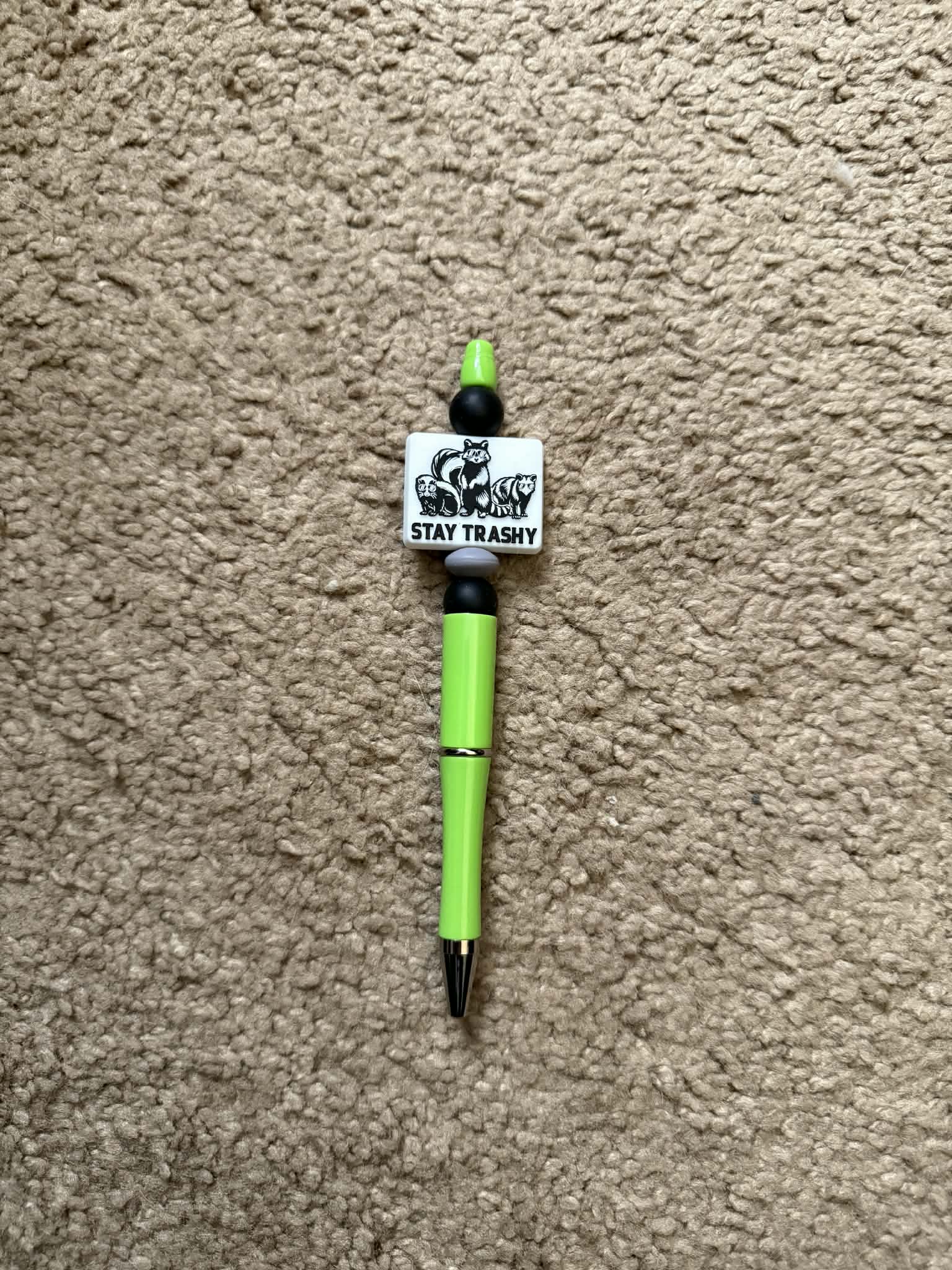 Stay Trashy Beaded Pen