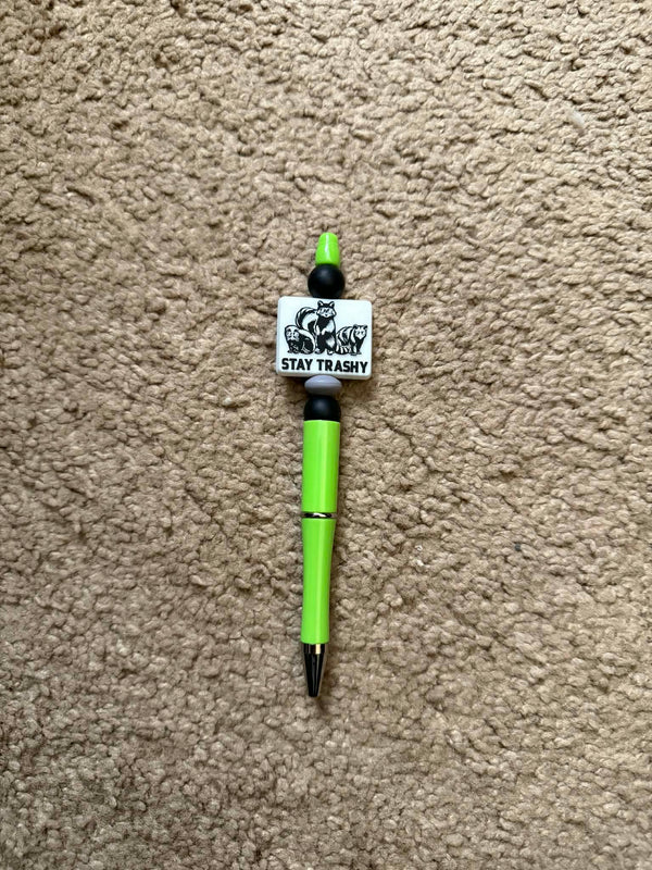 Stay Trashy Beaded Pen