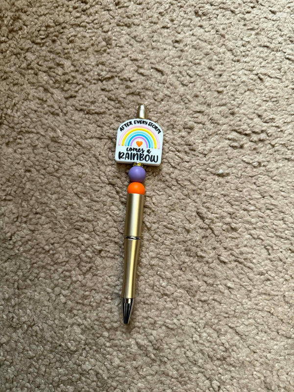 After Every Storm Rainbow Beaded Pen