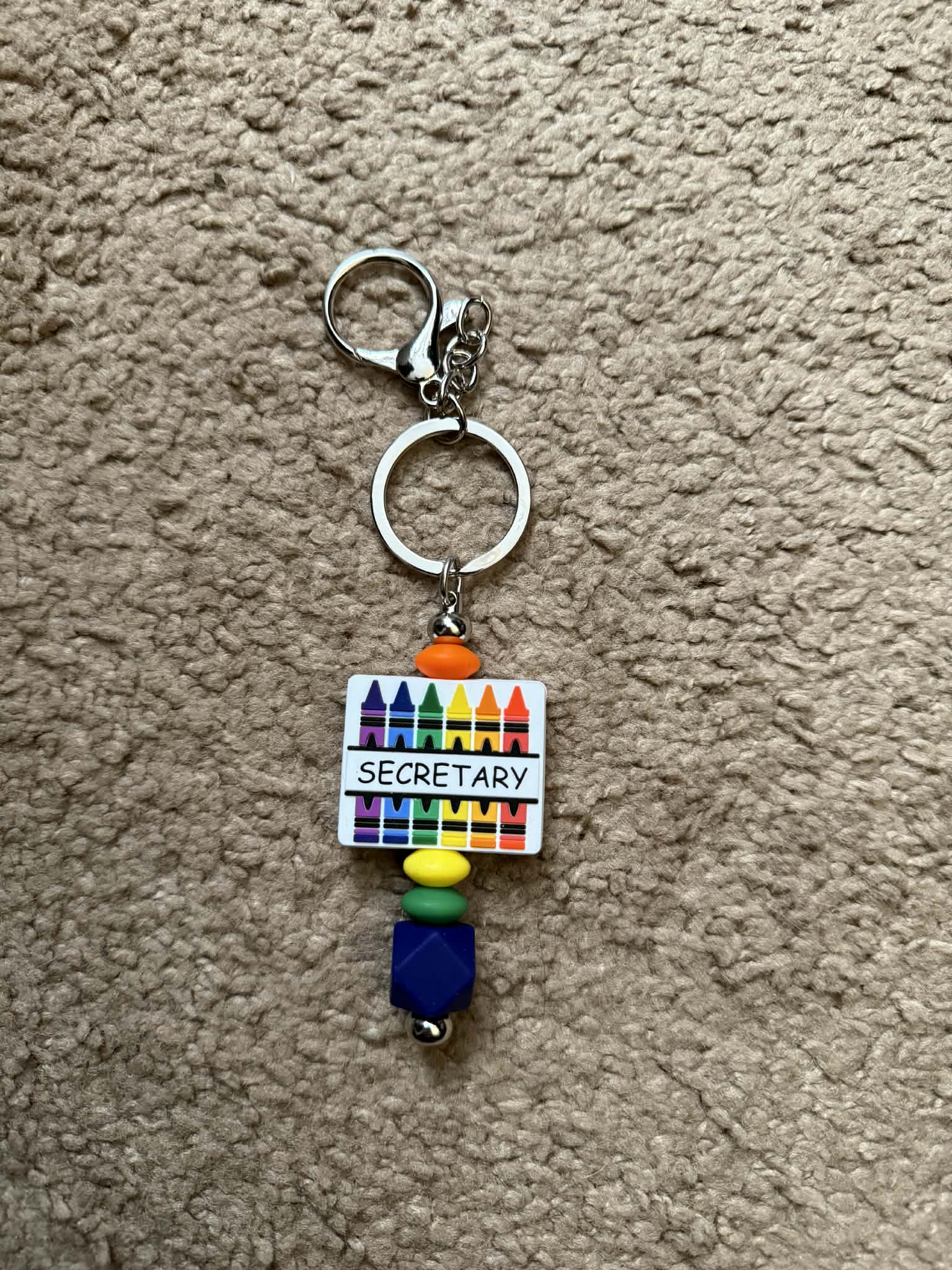 Secretary Beaded Keychain