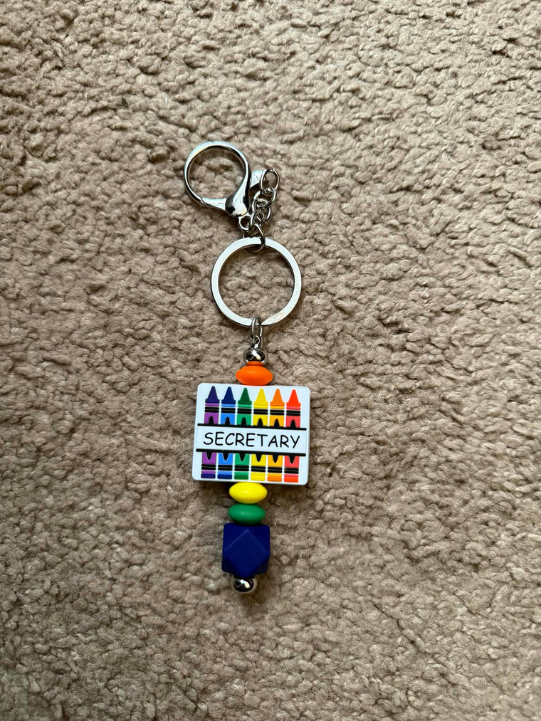 Secretary Beaded Keychain
