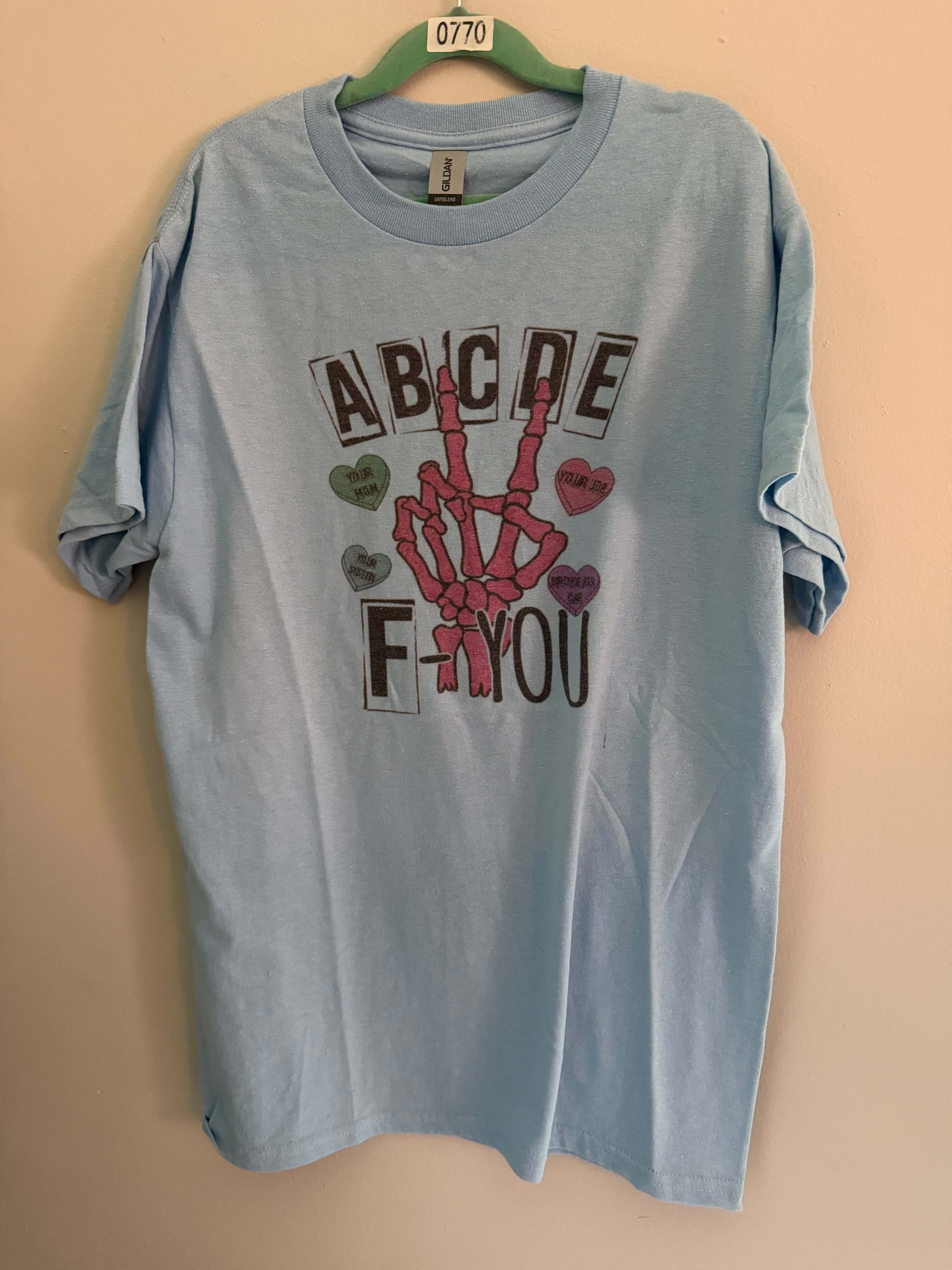 Small ABCDE F-YOU Sublimation Shirt