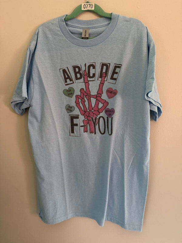 Small ABCDE F-YOU Sublimation Shirt