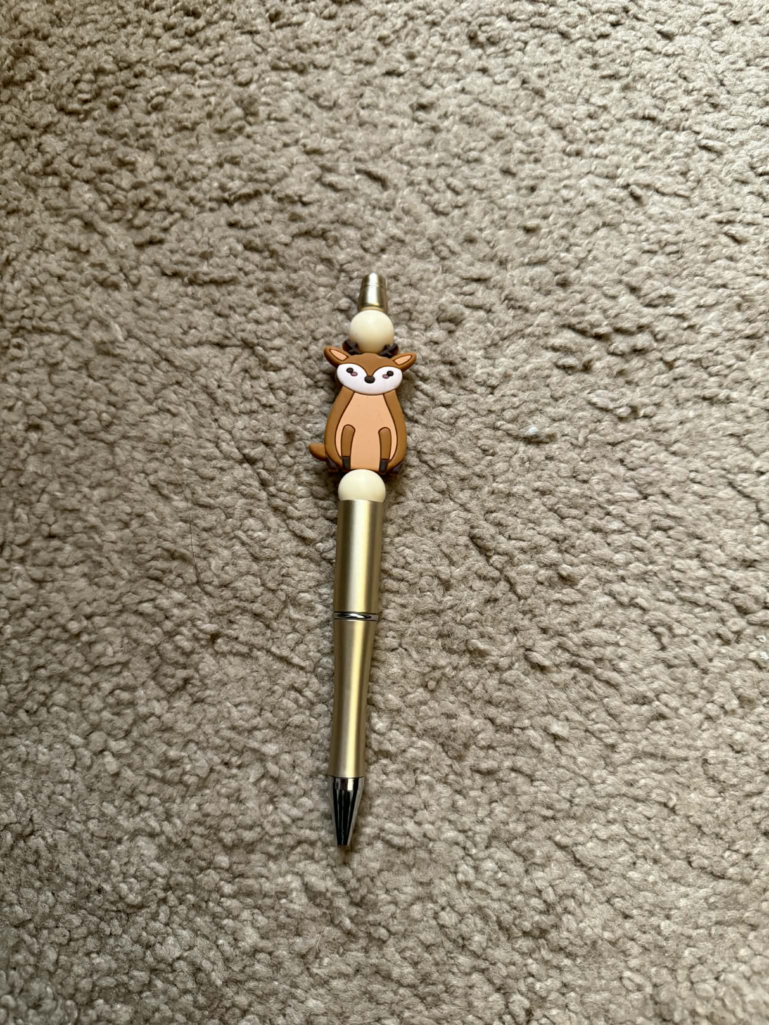 Brown Fox Beaded Pen