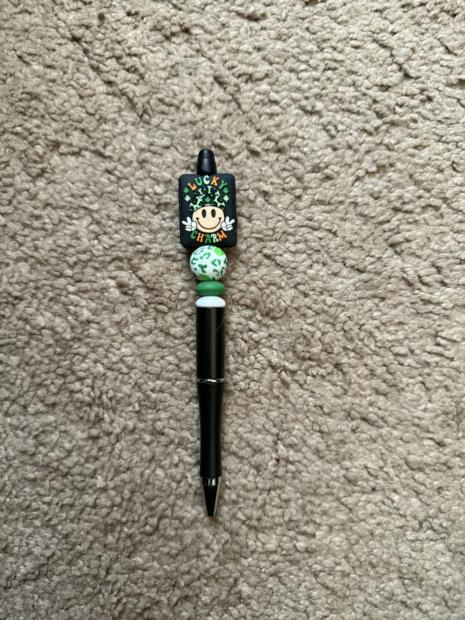 Shamrock Kisses Beaded Pen