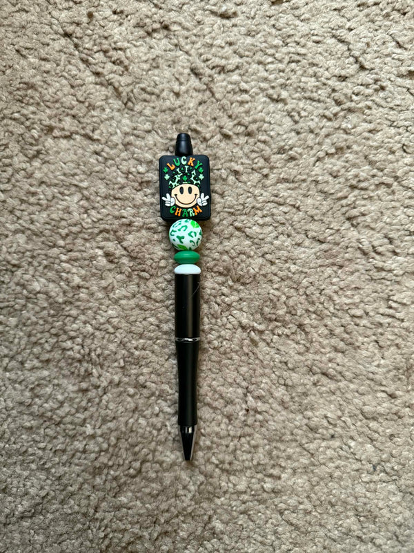 Shamrock Kisses Beaded Pen
