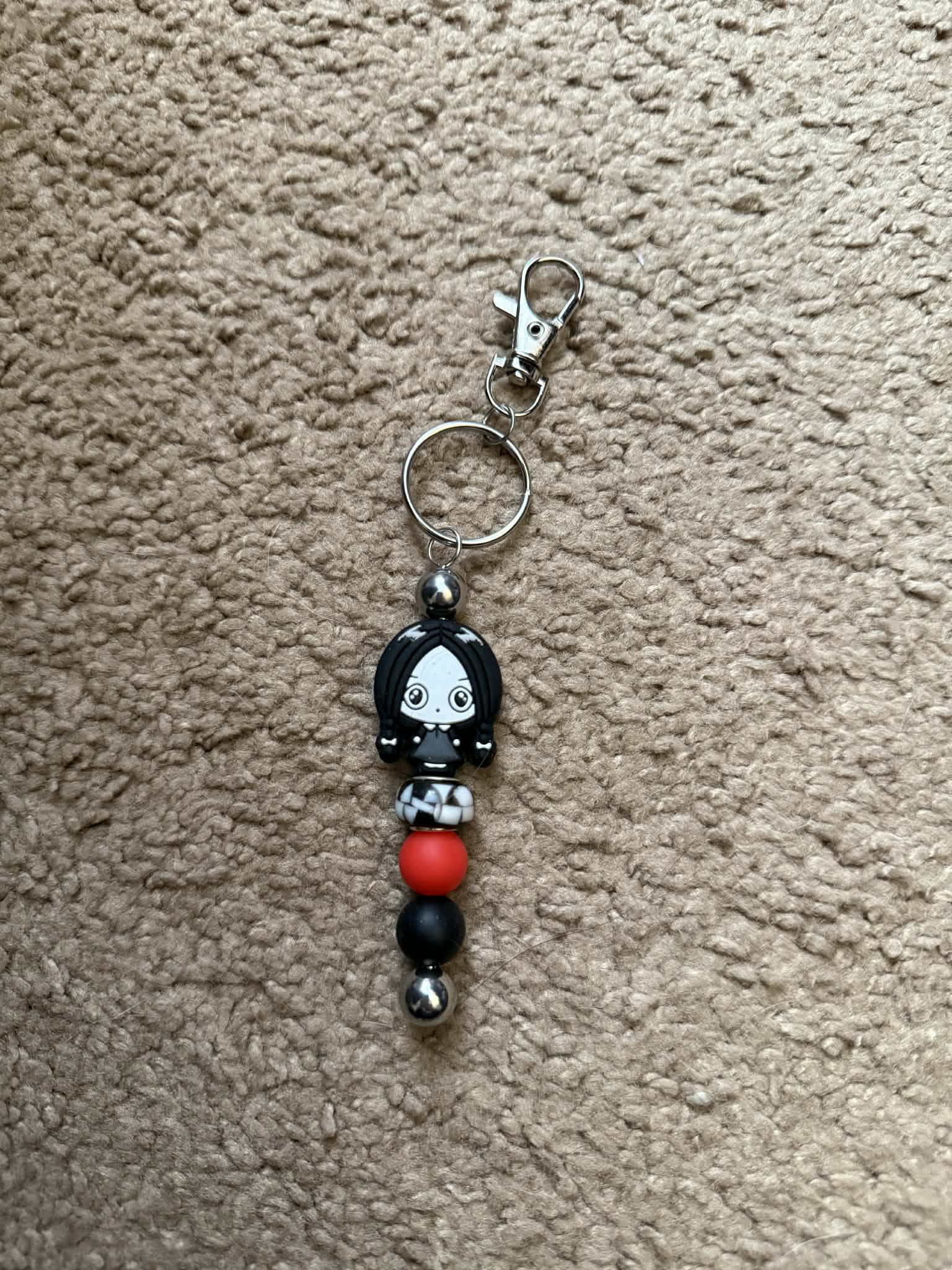 Death Trap Beaded Keychain