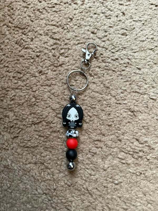 Death Trap Beaded Keychain