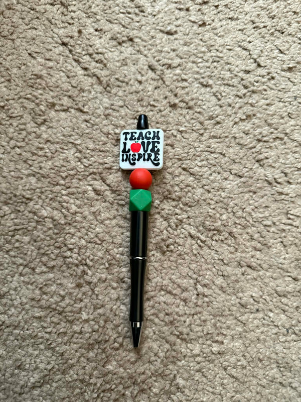 Teach Love Inspire Beaded Pen