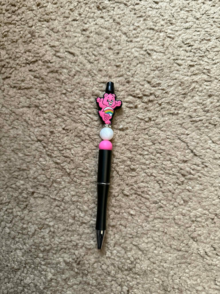 Pink Bear Beaded Pen