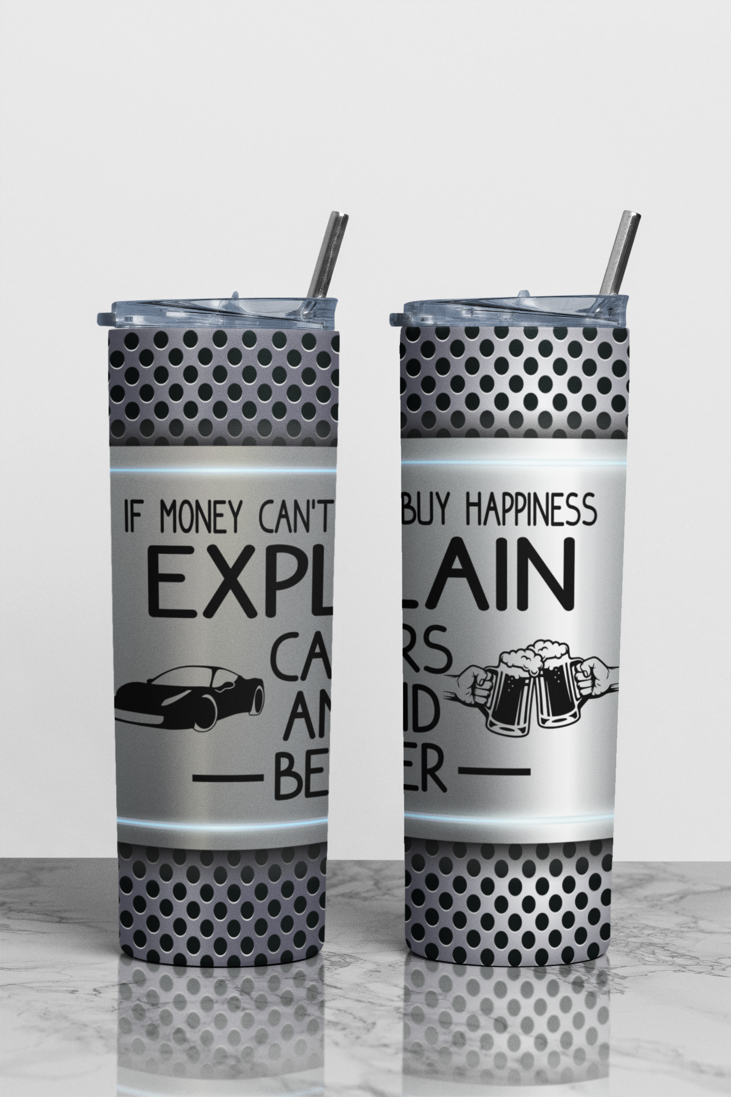 If Money Can't Buy Happiness Sublimation Tumbler