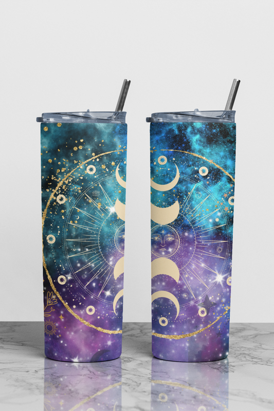 Moon Phase Theme Sublimation Tumbler