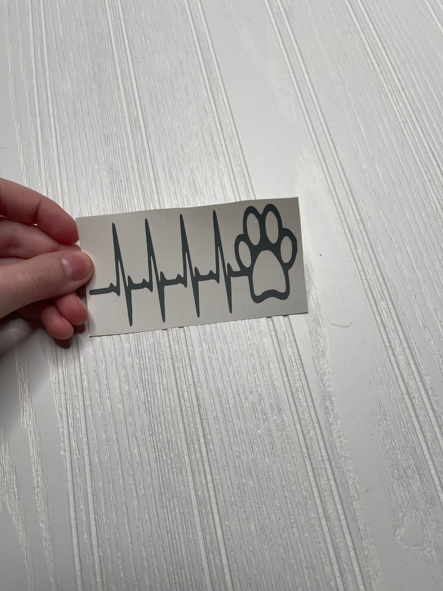 Heart with Paw Print Decal