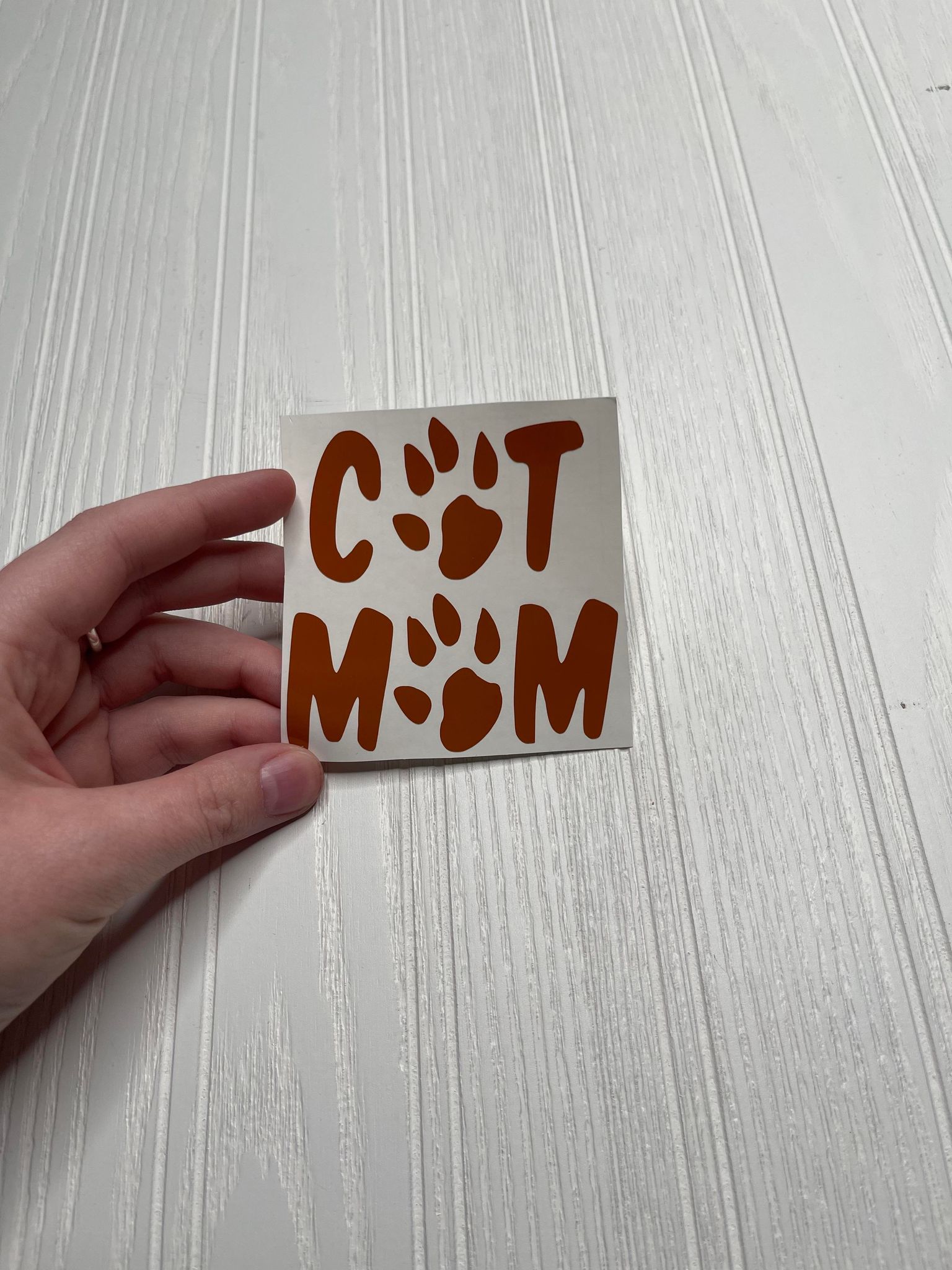 Cat Mom Paw Decal