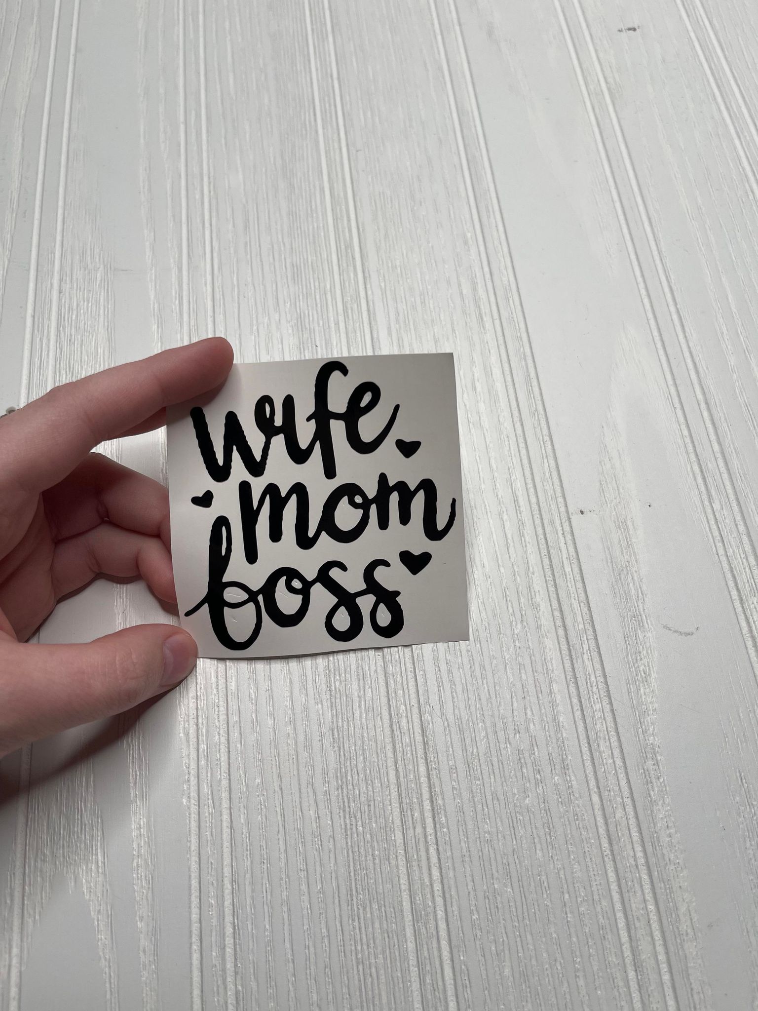 Wife Mom Boss Decal