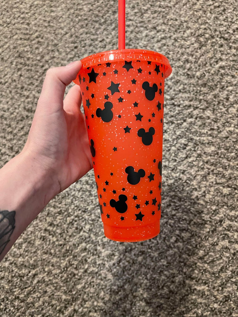 Stars and Ears Full Wrap Sparkle Tumbler