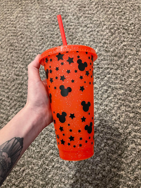 Stars and Ears Full Wrap Sparkle Tumbler