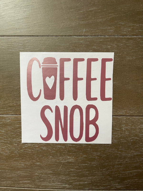 Coffee Snob Decal