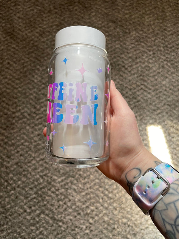 Caffeine Queen Libbey Full Wrap Can Glass