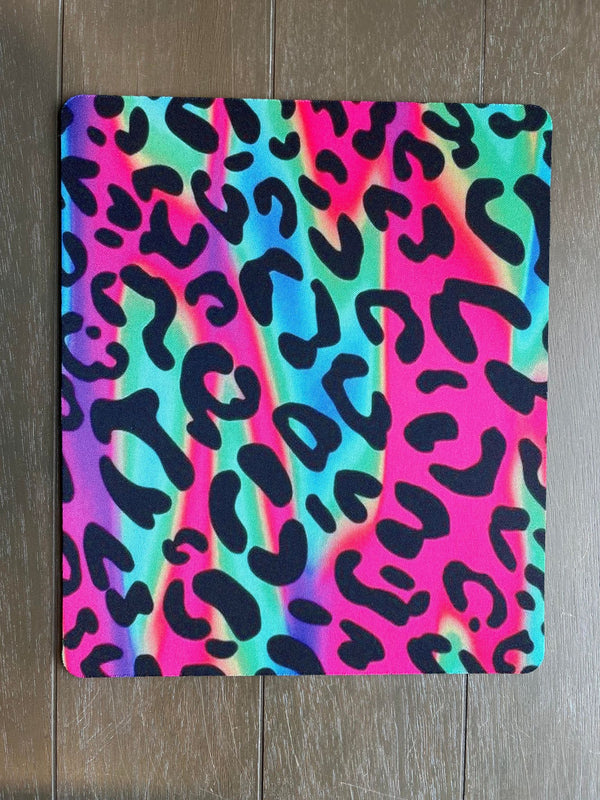 Colorful Cheetah Print Mouse Pad