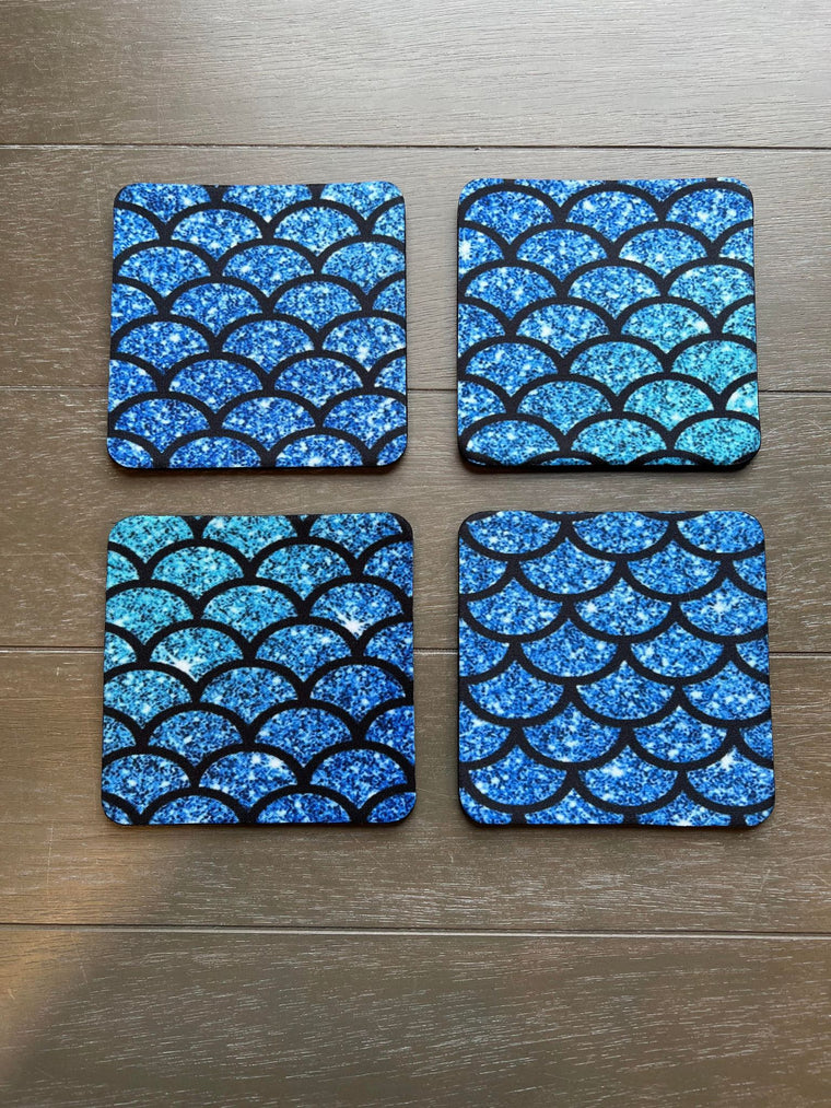 Mermaid Scale Sublimation Coaster