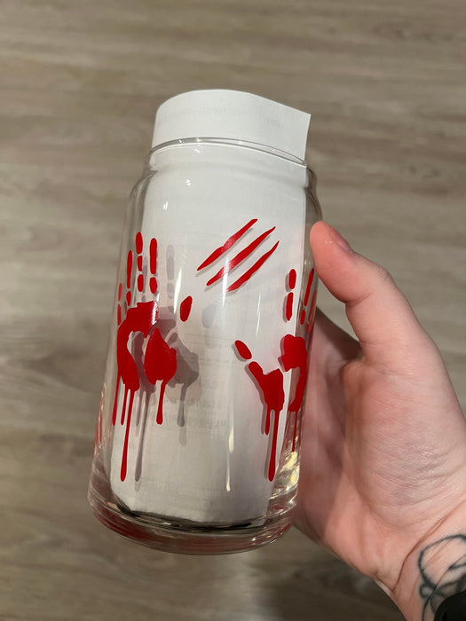 Horror Full Wrap Libbey Can Glass