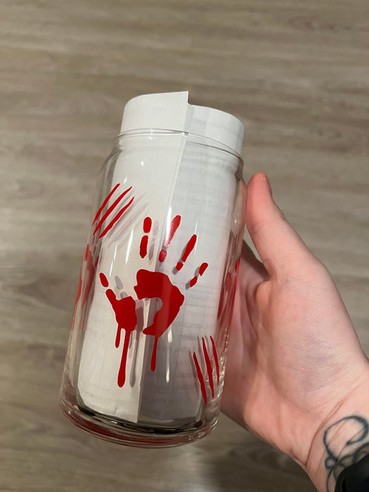 Horror Full Wrap Libbey Can Glass