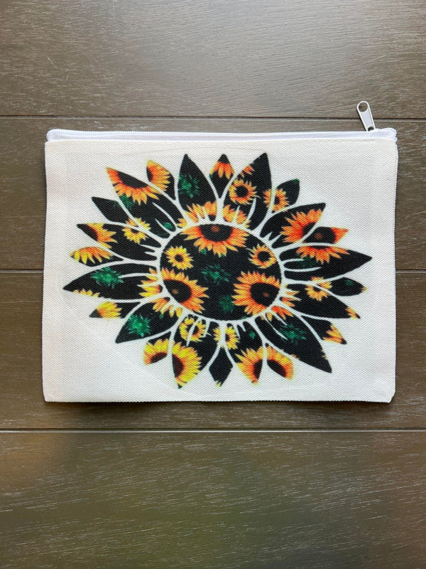 Sublimation Sunflower Cosmetic Bag