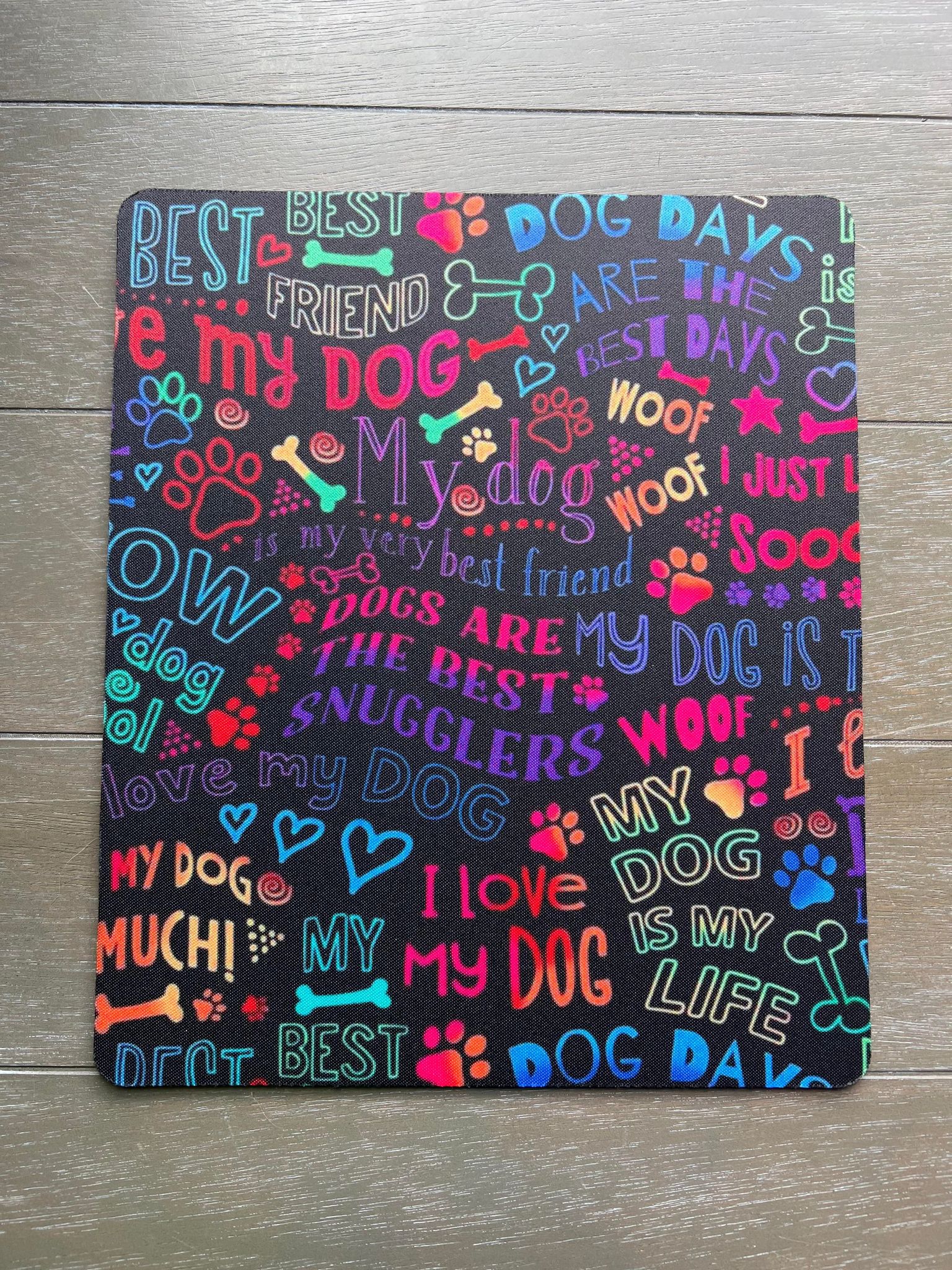 Dog Themed Print Mouse Pad