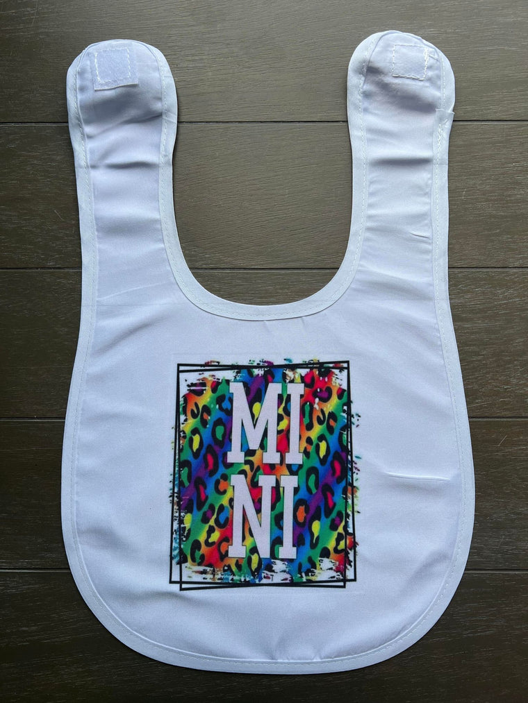 Mini Cheetah Sublimated Baby Bibs