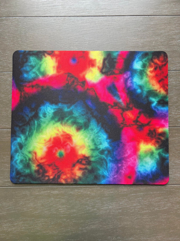 Colorful Swirl Print Mouse Pad