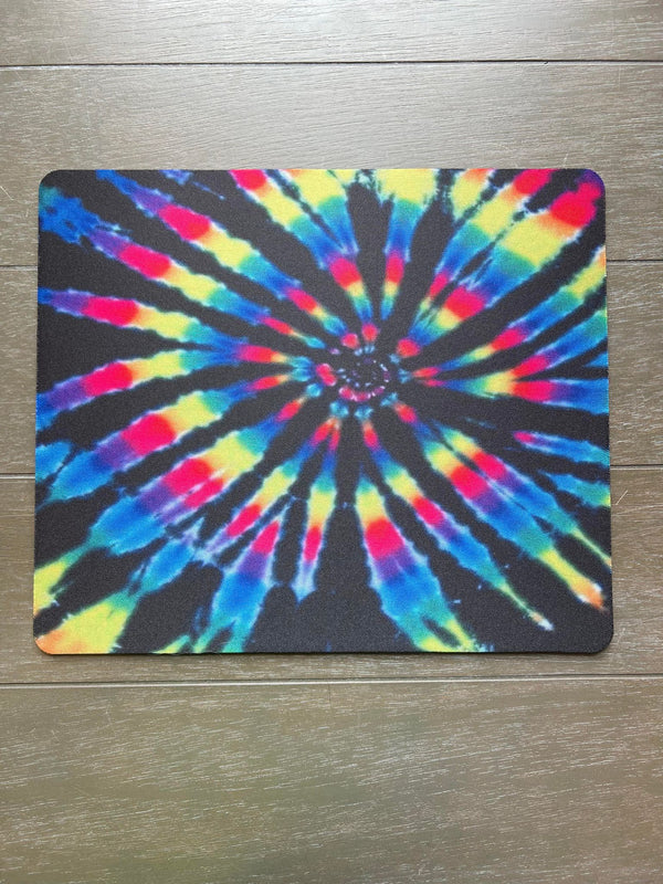 Tie Dye Swirl Print Mouse Pad