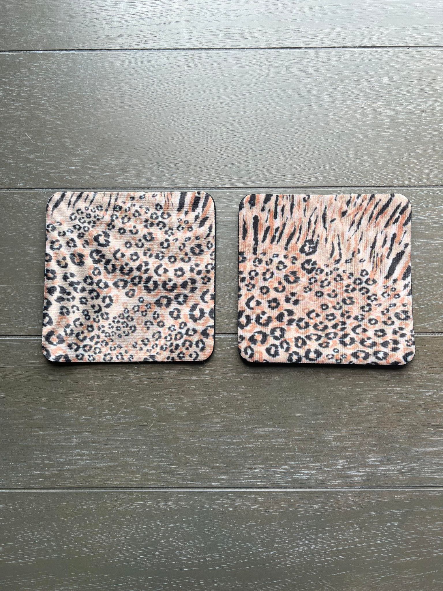 Cheetah and Leopard Sublimation Coaster