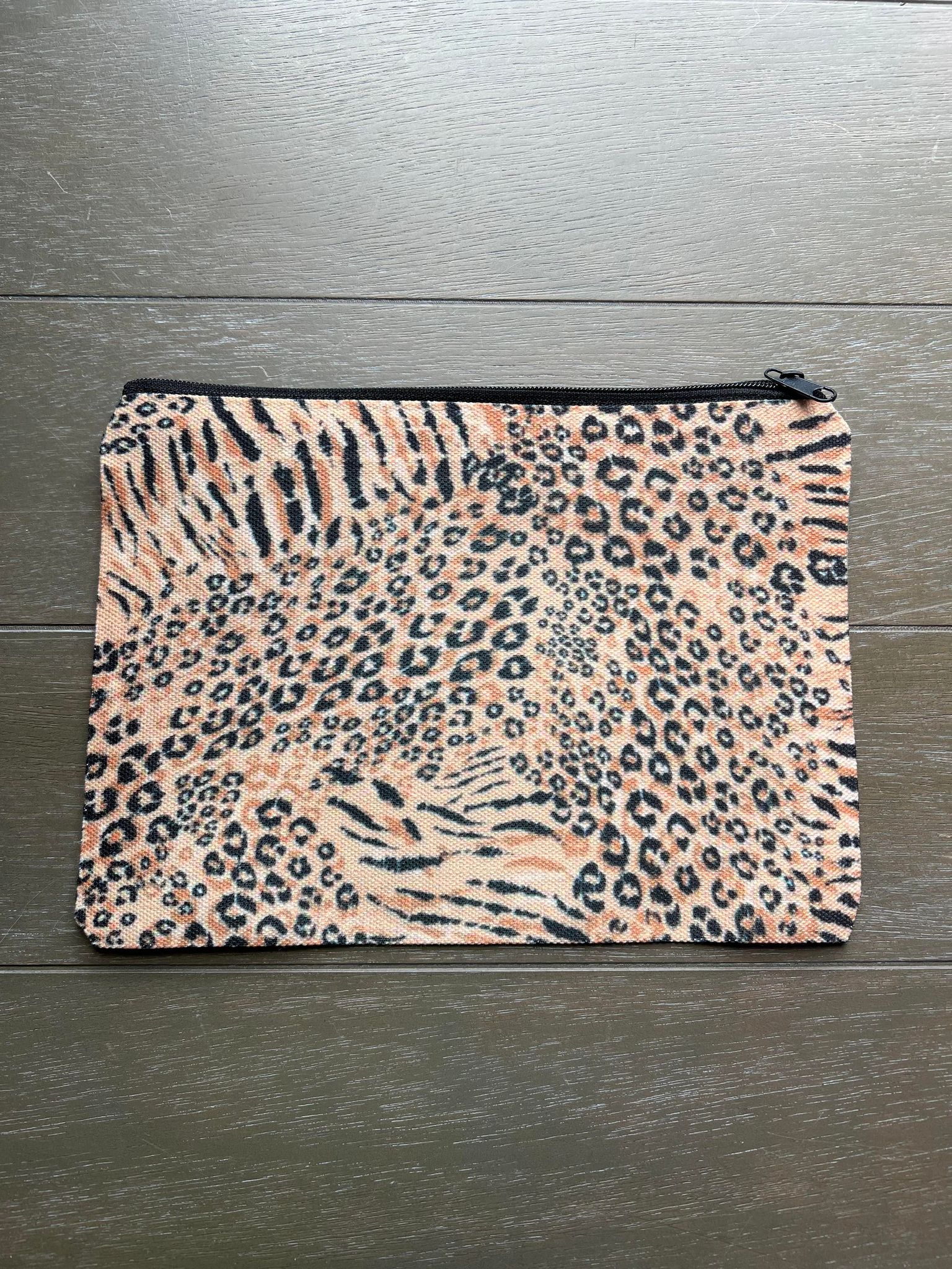 Cheetah Leopard Makeup Cosmetic Bag