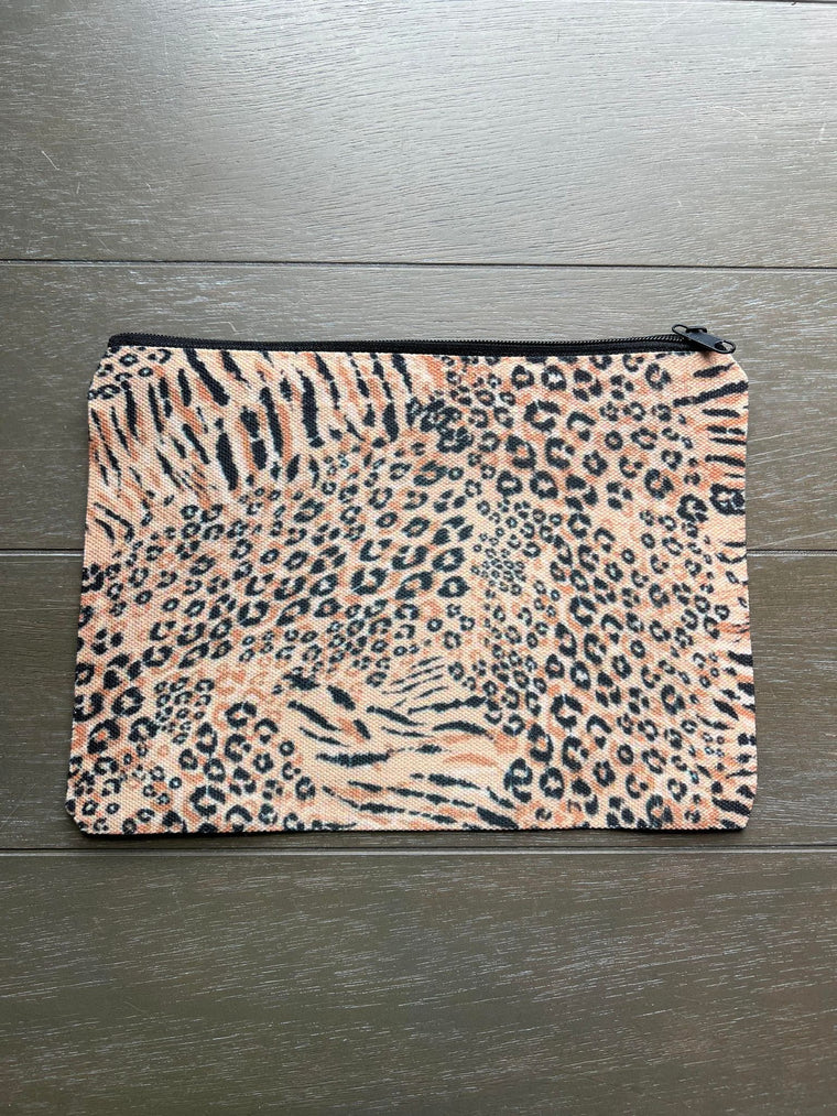 Cheetah Leopard Makeup Cosmetic Bag