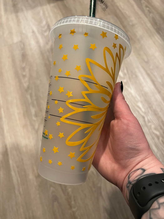 Flower and Stars Theme Tumbler