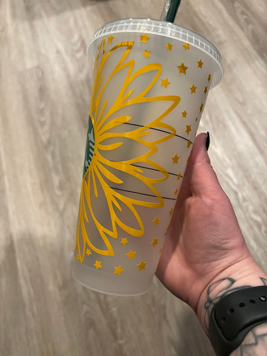 Flower and Stars Theme Tumbler