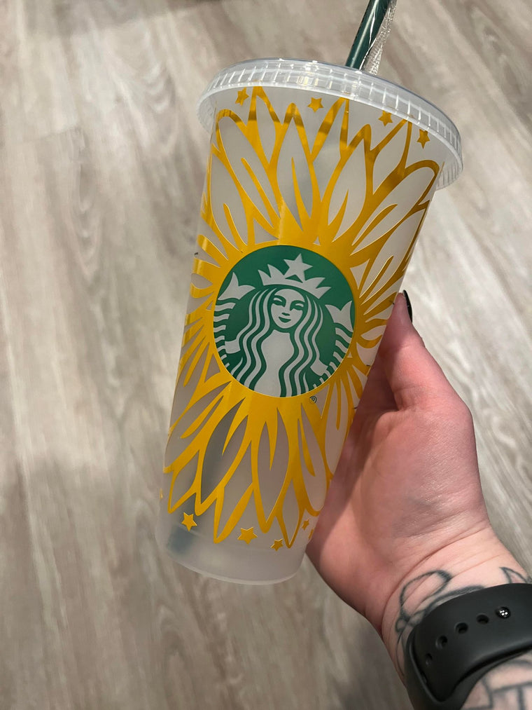 Flower and Stars Theme Tumbler