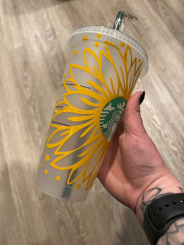 Flower and Stars Theme Tumbler