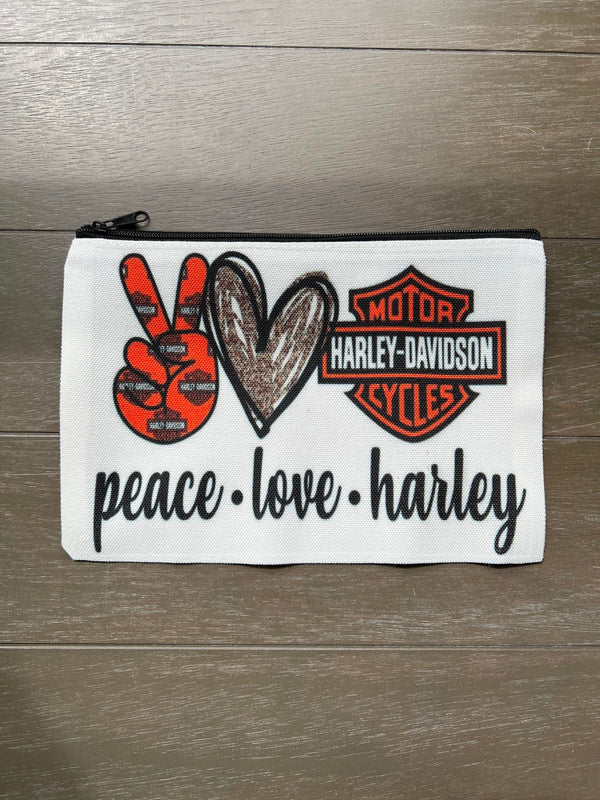 Peace Love HD Makeup Cosmetic Bag