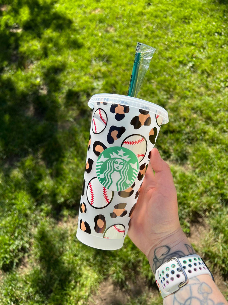 Baseball Cheetah Tumbler