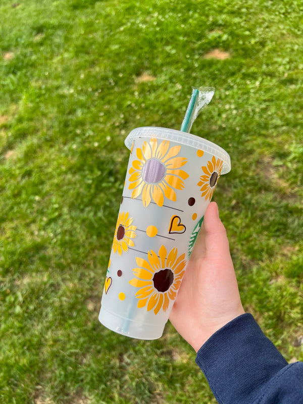 Sunflower with Hearts Tumbler