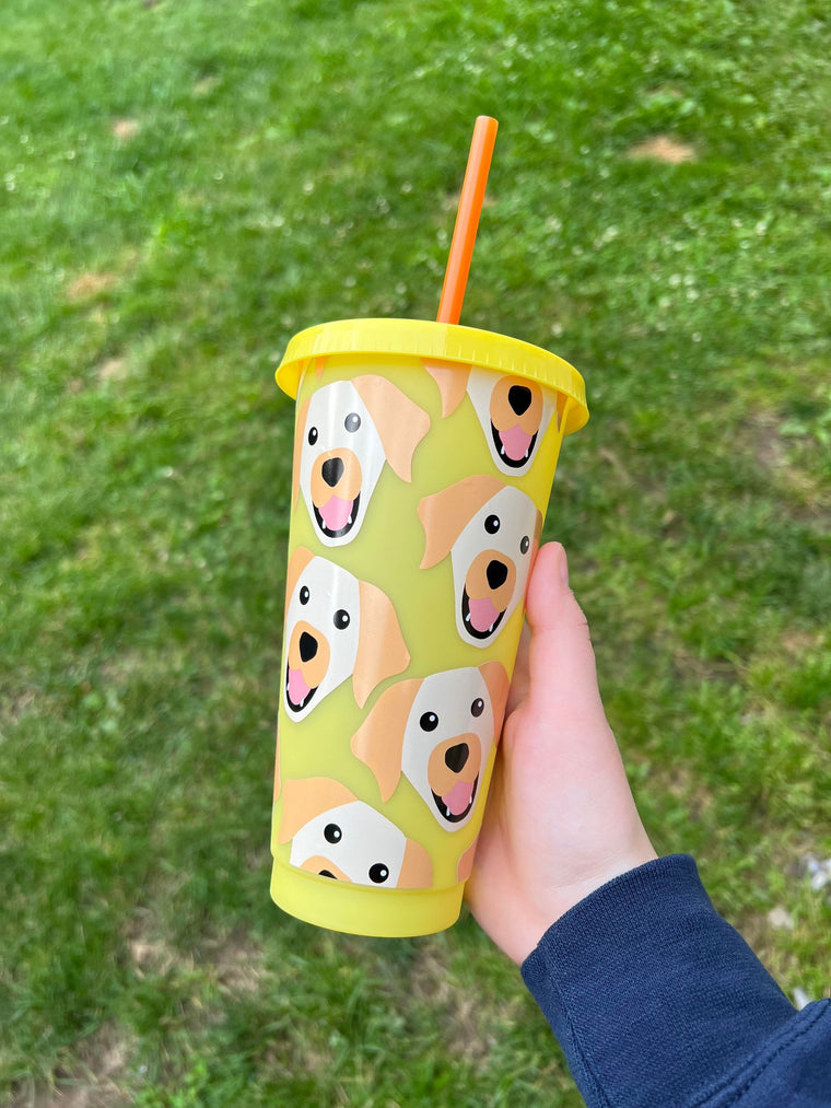 Yellow Dog Color Tumbler