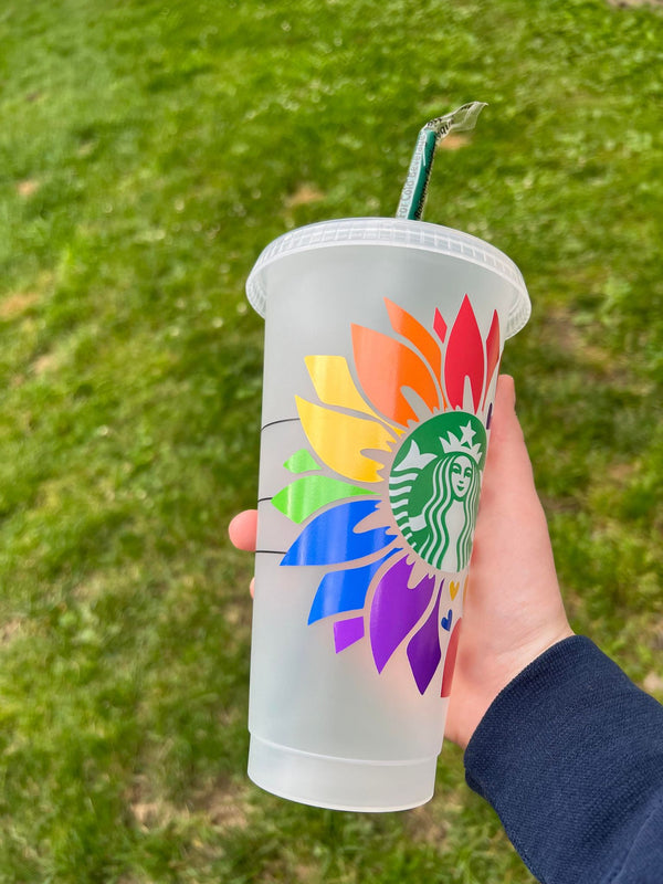 Pride Flower with Hearts Tumbler