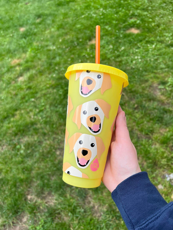 Yellow Dog Color Tumbler