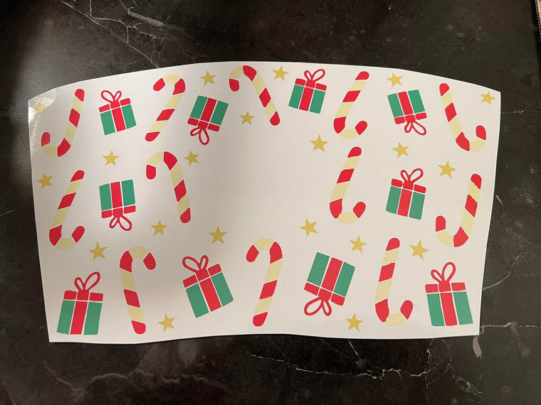 Present Christmas Theme Cold Cup Wrap