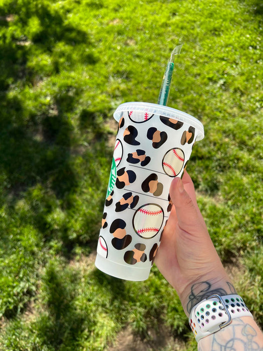 Baseball Cheetah Tumbler