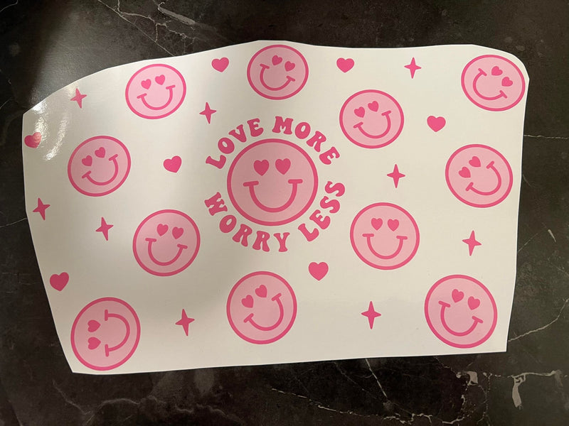 Love More Worry Less Cold Cup Wrap