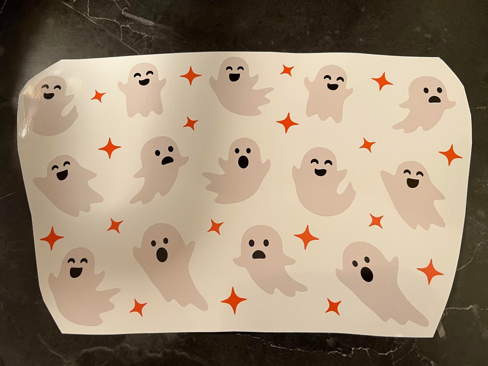 Ghost and Star Halloween Theme Cold Cup Wrap