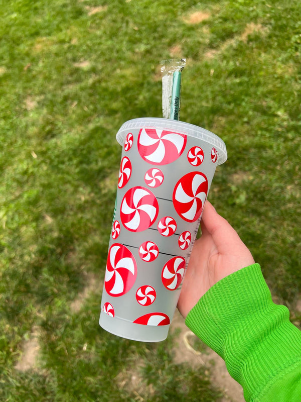 Peppermint Swirl Candy Tumbler